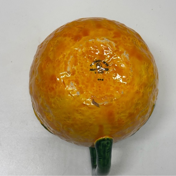 Maruhon Ware vintage ceramic orange shaped creamer or pitcher; made in Japan - Picture 6 of 9